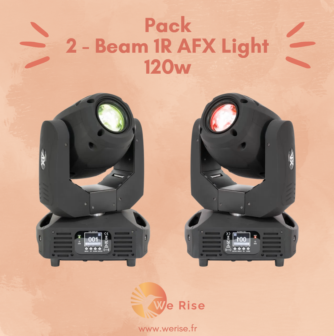 Pack - 2x Beam 1R AFX Light 120w - We Rise