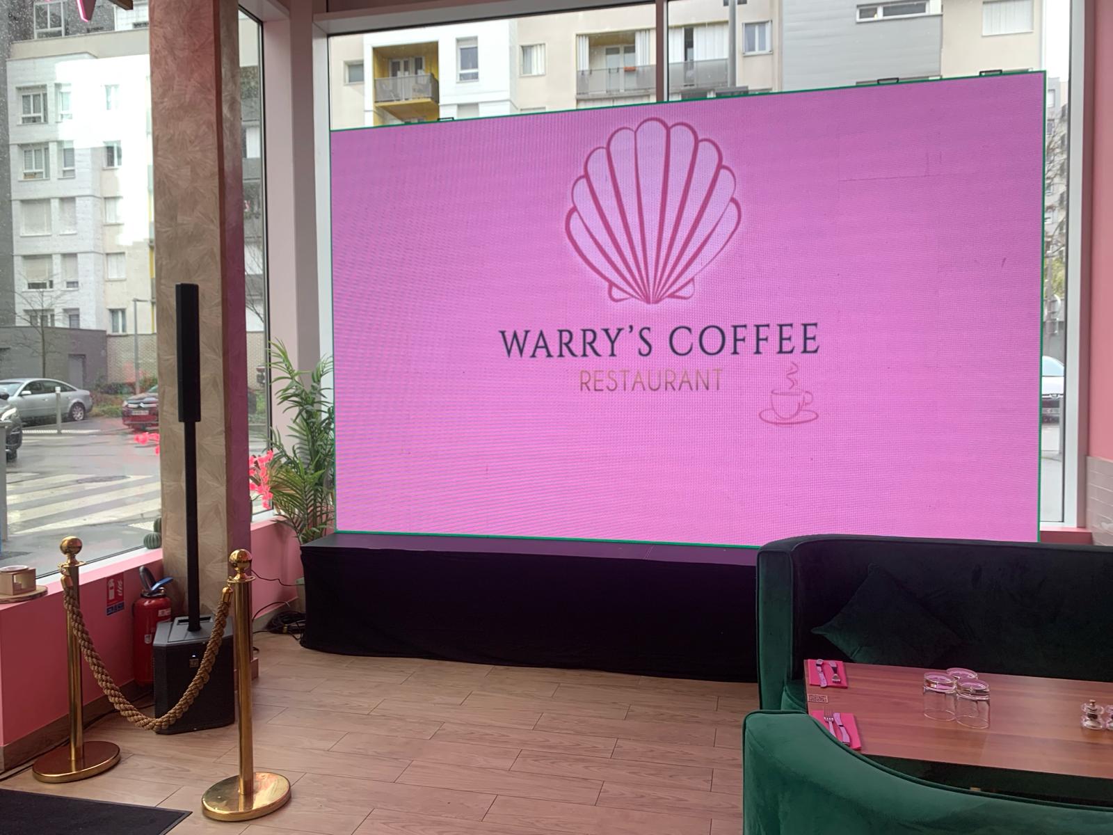mur LED pour restaurant